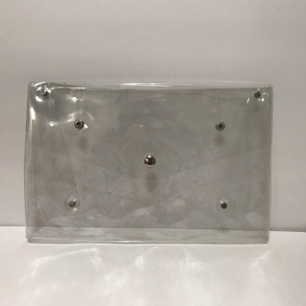 Clear Vinyl Envelope Clutch Bag